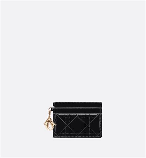 lady dior calfskin card holder|Lady Dior Freesia Card Holder Black Calfskin Printed with .